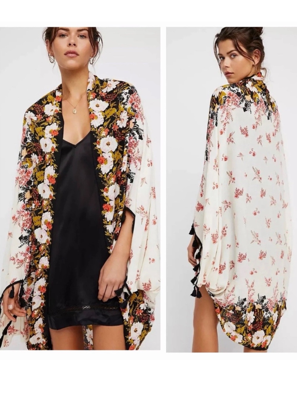 Free People Intimately Bali Wrapped In Blooms Wrap Shawl W2349 One Size